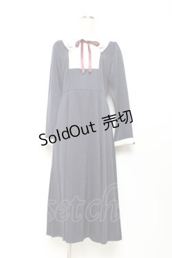 画像1: axes femme / ストロベリー刺繍ワンピース F 紺 Y-25-11-05-124-AX-OP-SZ-ZY