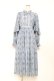 画像1: axes femme POETIQUE / フラワーキャットロングワンピース M ブルー Y-25-11-05-125-AX-OP-SZ-ZY (1)