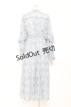 画像2: axes femme POETIQUE / フラワーキャットロングワンピース M ブルー Y-25-11-05-125-AX-OP-SZ-ZY