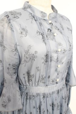 画像3: axes femme POETIQUE / フラワーキャットロングワンピース M ブルー Y-25-11-05-125-AX-OP-SZ-ZY