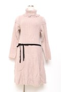 axes femme POETIQUE / 肩デザインタートルニットワンピース M アワピンク Y-25-11-05-130-AX-OP-SZ-ZY