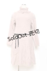 axes femme POETIQUE / 肩デザインタートルニットワンピース M アワピンク Y-25-11-05-130-AX-OP-SZ-ZY