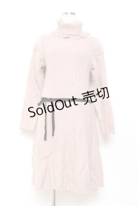 axes femme POETIQUE / 肩デザインタートルニットワンピース M アワピンク Y-25-11-05-130-AX-OP-SZ-ZY