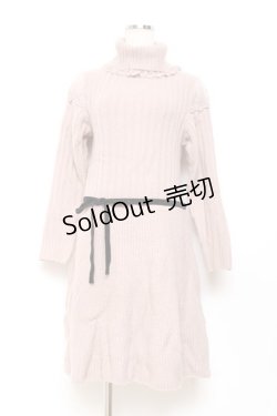 画像1: axes femme POETIQUE / 肩デザインタートルニットワンピース M アワピンク Y-25-11-05-130-AX-OP-SZ-ZY