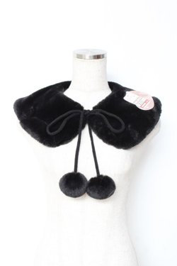 画像1: m petit by misako / AMポンポンツキエリ  中黒 Y-25-11-05-021-LO-ZA-SZ-ZY