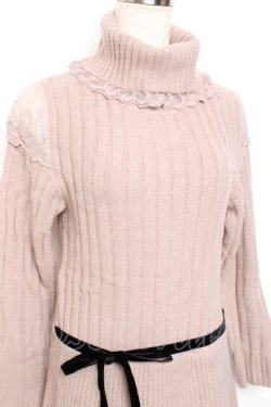 画像3: axes femme POETIQUE / 肩デザインタートルニットワンピース M アワピンク Y-25-11-05-130-AX-OP-SZ-ZY