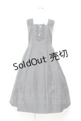 Physical Drop / 前釦タックジャンパースカート  黒 Y-25-11-05-131-LO-OP-SZ-ZY