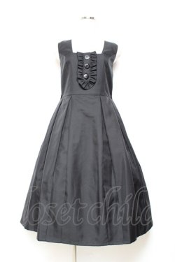 画像1: Physical Drop / 前釦タックジャンパースカート  黒 Y-25-11-05-131-LO-OP-SZ-ZY