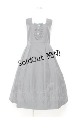 画像1: Physical Drop / 前釦タックジャンパースカート  黒 Y-25-11-05-131-LO-OP-SZ-ZY