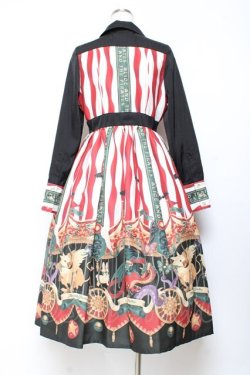 画像2: ALICE and the PIRATES / Escape Beast柄シャツワンピース  エンジ Y-25-11-05-134-PA-SK-SZ-ZY