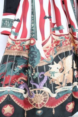 画像4: ALICE and the PIRATES / Escape Beast柄シャツワンピース  エンジ Y-25-11-05-134-PA-SK-SZ-ZY