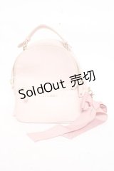 Maison de FLEUR / リボンMリュック F ピンク Y-25-11-05-022-LO-BG-SZ-ZY