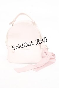 Maison de FLEUR / リボンMリュック F ピンク Y-25-11-05-022-LO-BG-SZ-ZY