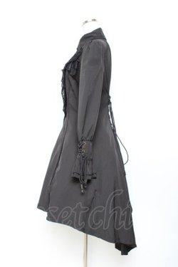 画像2: Ozz oneste / レースフリルシャツワンピース  黒 Y-25-11-05-137-OO-JA-SZ-ZY