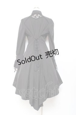 画像3: Ozz oneste / レースフリルシャツワンピース  黒 Y-25-11-05-137-OO-JA-SZ-ZY