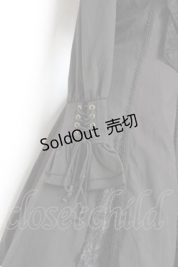 画像6: Ozz oneste / レースフリルシャツワンピース  黒 Y-25-11-05-137-OO-JA-SZ-ZY