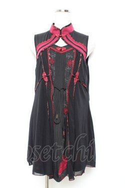 画像1: Ozz oneste / 羽衣天女チュニック  黒×赤 Y-25-11-05-138-OO-OP-SZ-ZY