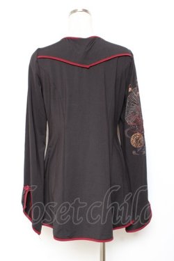 画像2: Ozz oneste / 和刺繍チャイナボタントップス  黒 Y-25-11-05-142-OO-TO-SZ-ZY