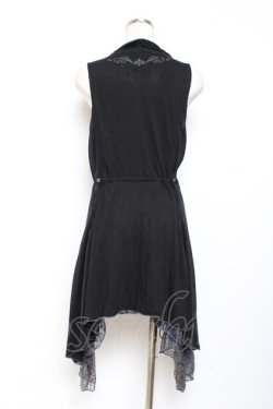 画像2: Ozz oneste / ラメ混レースジレ  黒×グレー Y-25-11-05-143-OO-TO-SZ-ZY