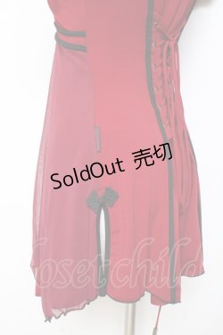 画像3: Ozz oneste / メッシュ重ねチャイナチュニック  赤 Y-25-11-05-144-OO-OP-SZ-ZY