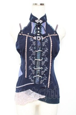 画像4: Ozz oneste / ホルターキャミ+ボレロ  青 Y-25-11-05-147-OO-TO-SZ-ZY