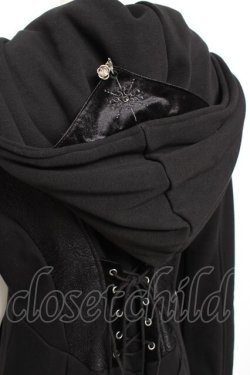 画像3: Ozz oneste / 薔薇刺繍イレギュラーヘムパーカー  黒 Y-25-11-05-148-OO-JA-SZ-ZY