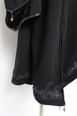 画像5: Ozz oneste / 薔薇刺繍イレギュラーヘムパーカー  黒 Y-25-11-05-148-OO-JA-SZ-ZY