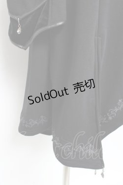 画像5: Ozz oneste / 薔薇刺繍イレギュラーヘムパーカー  黒 Y-25-11-05-148-OO-JA-SZ-ZY
