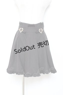 画像1: Rojita / ハートビジュバックルフレアスカート F 黒 Y-25-11-05-149-LO-SK-SZ-ZY