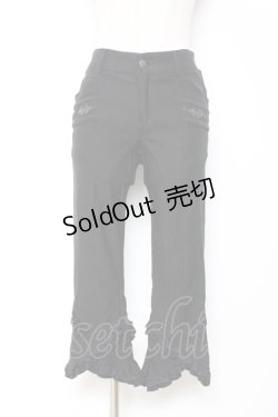 画像1: Rozen Kavalier / ポケットブレード入り七分丈パンツ  黒 Y-25-11-05-150-OO-PA-SZ-ZY