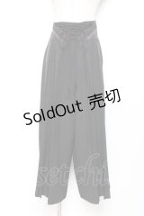 Rozen Kavalier / プリーツ袴ワイドパンツ  黒 Y-25-11-05-151-OO-PA-SZ-ZY