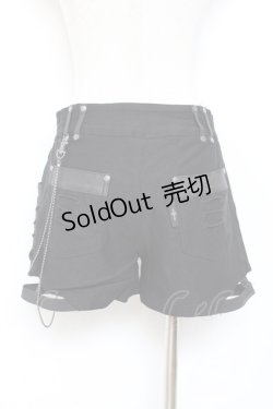画像3: Ozz Croce / チェーン付きショートパンツ  黒 Y-25-11-05-152-OO-PA-SZ-ZY