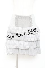 OZZ ANGELO / プリント入りドットティアードスカート  グレー Y-25-11-05-153-OO-SK-SZ-ZY