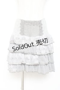 OZZ ANGELO / プリント入りドットティアードスカート  グレー Y-25-11-05-153-OO-SK-SZ-ZY