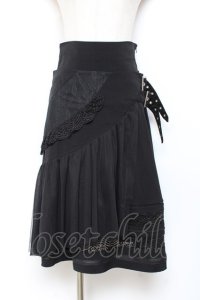 Ozz Croce / オーバースカート付きスカート  黒 Y-25-11-05-154-OO-SK-SZ-ZY