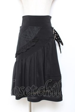 画像1: Ozz Croce / オーバースカート付きスカート  黒 Y-25-11-05-154-OO-SK-SZ-ZY