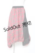 ACDC RAG / タータンチェック変形スカート F 赤×黒 Y-25-11-05-155-PU-SK-SZ-ZY