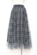 画像2: axes femme / ドロストチェックチュールスカート F グレー Y-25-11-05-159-AX-SK-SZ-ZY (2)