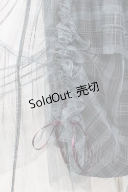 画像3: axes femme / ドロストチェックチュールスカート F グレー Y-25-11-05-159-AX-SK-SZ-ZY