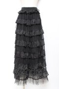 axes femme / チュールティアードスカート F 黒 Y-25-11-05-160-AX-SK-SZ-ZY