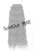 axes femme / チュールティアードスカート F 黒 Y-25-11-05-160-AX-SK-SZ-ZY