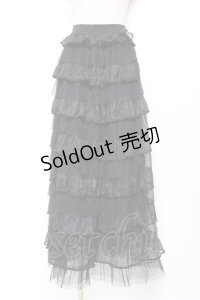 axes femme / チュールティアードスカート F 黒 Y-25-11-05-160-AX-SK-SZ-ZY