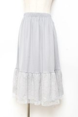 axes femme / フラワーレースミディペチスカート F グレー Y-25-11-05-162-AX-SK-SZ-ZY