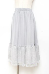 axes femme / フラワーレースミディペチスカート F グレー Y-25-11-05-162-AX-SK-SZ-ZY