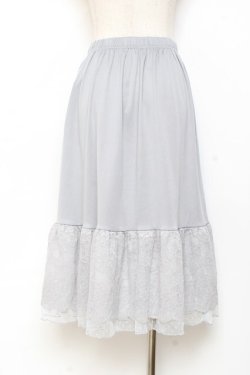 画像2: axes femme / フラワーレースミディペチスカート F グレー Y-25-11-05-162-AX-SK-SZ-ZY