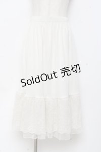 axes femme / フラワーレースミディペチスカート F 生成り Y-25-11-05-163-AX-SK-SZ-ZY