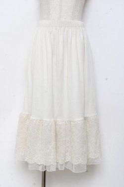 画像1: axes femme / フラワーレースミディペチスカート F 生成り Y-25-11-05-163-AX-SK-SZ-ZY