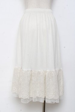 画像2: axes femme / フラワーレースミディペチスカート F 生成り Y-25-11-05-163-AX-SK-SZ-ZY