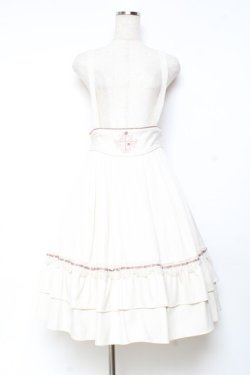 画像1: axes femme / サス付フリルスカート F 生成り Y-25-11-05-164-AX-SK-SZ-ZY