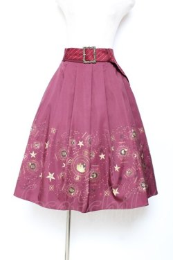 画像1: axes femme / ハリー・ポッター/ベルト付スカート F ワイン Y-25-11-05-168-AX-SK-SZ-ZY